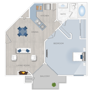 An Apartments in Burbank Ca- A floor plan of a house.